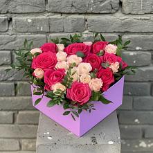 Цветочная композиция из Розы в коробке в Парковом