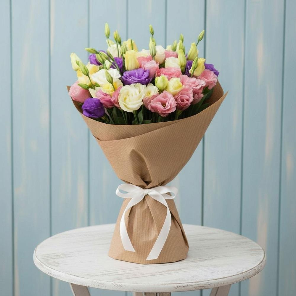 Букет цветов из: Лизиантусы в Парковом