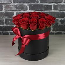 Цветочная композиция из Розы в шляпной коробке в Парковом