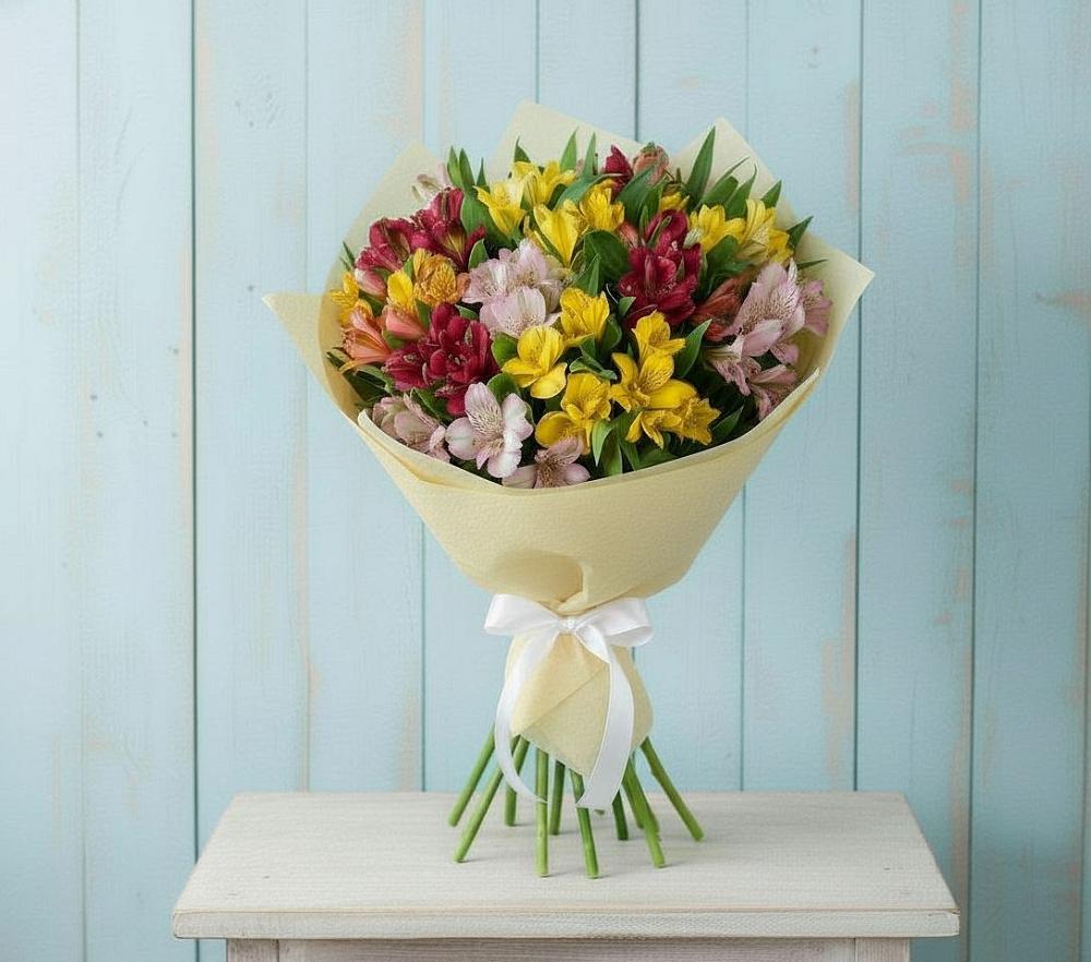 Букет цветов из: Альстромерии в Парковом