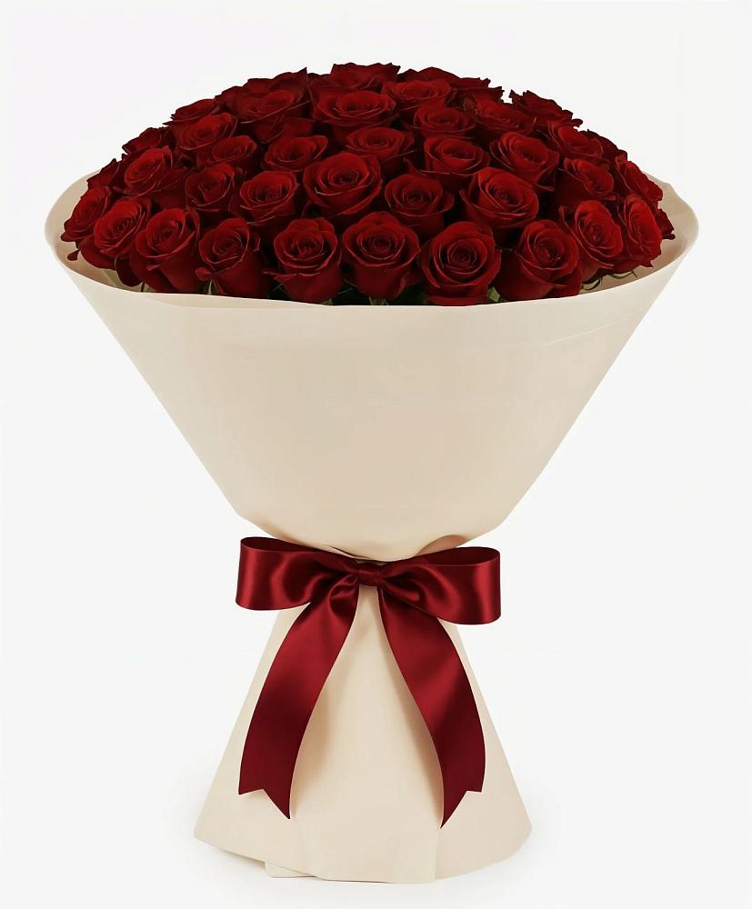 Букет 101 Бордовая роза Блэк Бакарра в Парковом